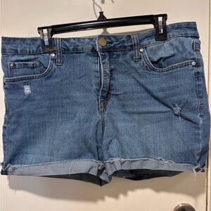 Women’s Mid-Blue Denim Shorts